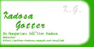 kadosa gotter business card